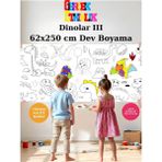 Sevimli Dinolar Iıı 2.5 M Dev Boyama Kağıdı | Eğlenceli Oyuncak, Özel Gün Hediyesi - Tekli