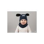 Sevimli Dost: Kulaklı Figürlü Örgü Bere ve Atkı Seti (Unisex) 4/8 Yaş M/88