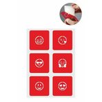Sevimli Emojiler 5 Adet Geçici Dövme Kına Şablonu