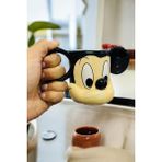 Sevimli Fare Porselen Kupa, Mıckey Mouse Siyah, 18X10