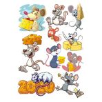 Sevimli Fare Sticker Set-1 10 Parça Telefon, Tablet, Defter, Laptop Sticker