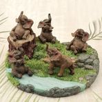 Sevimli Fil Figürleri ile Dekoratif Biblo