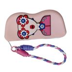 Sevimli Gözlük Kılıfı - Kadınlar İçin Komik Gözlük Kabı | Bilek Kayışlı Yumuşak Silikon Güneş Gözlüğü Taşıyıcı, Yürüyüş Dış Mekan Seyahat Aksesuarları Çantası