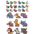 Sevimli Hayvanlar Sticker Set-2 27 Parça Telefon, Tablet, Defter, Laptop Sticker
