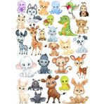 Sevimli Hayvanlar Sticker Set 8 25 Parça Telefon, Tablet, Defter, Laptop Sticker