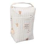 Sevimli Kapitone İşlemeli Desen Bebekleri Bag Pamuk Bebek Bebek Bebek Fermuarı Çanta Şişe Mendil Emzikçisi (Ayı deseni)