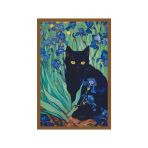 Sevimli Kedi Çizimli Kartpostallar Ve Hediye Not Kartları Çiçek Bahçesinin Kedisi 10 X 15 Cm