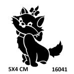 Sevimli Kedi Stencil Süsleme Ve Boyama Kalıbı
