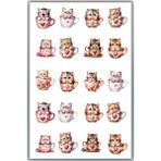Sevimli Kedi Sticker Bullet Journal Sticker / Defter / Ajanda / Çıkartma Yaklaşık A5 Ebatında - kuşe