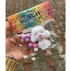 Sevimli Kıvırcık Köpek Pati Patisi Taba Jel Beyaz Yumuşak Squishy Stress Oyuncak Sukuşi