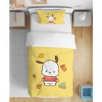 Sevimli Köpek 3D Dijital Baskılı Tek Kişilik Çocuk Genç Çarşafsız Nevresim Takımı - Sarı - 160 x 220 cm