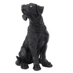 Sevimli Köpek Heykeli Reçine Su Yalıtımı Hayata Dönüş Görünüm Masa Masası Süsleme Evcil Hayvan Tutkunları İç Mekan Dış Mekan Dekoru (BLACK)