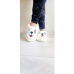 Sevimli Köpekli Peluş Kaydırmaz Taban Ev Terliği Panduf 1 Numara Büyük Alınız