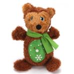 Sevimli Noel Figurlu Sesli Pelus Oyuncak Suslu Ayicik 16 Cm