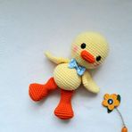 Sevimli Ördek Uyku Arkadaşı Amigurumi Organik Oyuncak