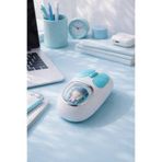 Sevimli Oyuncak Detaylı Bluetooth Kablosuz Mouse Şarjlı Sessiz Çift Mod Beyaz-Yeşil Tek Ebat