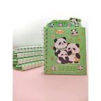 Sevimli Panda Ayraçlı A5 Not Defteri (14X18 Cm) - Panda Ailesi