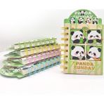 Sevimli Panda Ayraçlı Mini Not Defteri (9X14,5 Cm) - Komik Pandalar