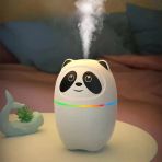 Sevimli Panda Figürlü Hava Nemlendirici – Ultrasonik Soğuk Buhar Makinesi, Led Işıklı Masaüstü Oda Nemlendirici (4915)