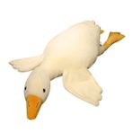 Sevimli Peluş Uyku Arkadaşım Kaz 75 cm- Uçan Kaz Morton Uyku Yastığı BEYAZ