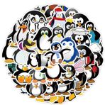 Sevimli penguen çıkartması, çizgi film, hayvan çıkartması, 50 adet, kaykay, grafiti, çıkartma, motosiklet, bisiklet, snowboard, bagaj, dizüstü bilgisayar, araba çantası, çocuklar ve gençler için, su