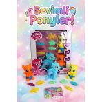 Sevimli Pony At Ailesi Ve Aksesuar Seti - Tokalı Stickerlı 3'Lü Figür Oyuncak