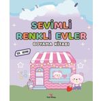 Sevimli Renkli Evler Boyama Kitabı