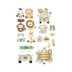Sevimli Safari Hayvanları Sticker Set 1 16 Parça Telefon, Tablet, Defter, Laptop Sticker