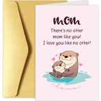 Sevimli Su Samuru Anneler Günü Kartı Anne, Pun Anneler Günü Kartı Kızı Oğul, Komik Anne Doğum Günü Kartı, There's No Otter Mom Like You