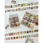 Sevimli Tavşan Şapkalı Kız Şeffaf 8'li Washi Bant Set (8*2m)/Masking Tape/Washi Tape/Bullet Journal/Scrapbook/Defter Süsleme