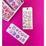 Sevimli Tavşan ve Kedi Sulu Kabartma Sticker Seti 2'li - Antrasit - Seçenek 1