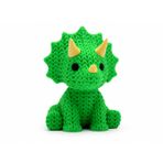 Sevimli Triceratops Dekoratif Figür | Sert Plastik | Mini Dinozor Masaüstü Süsü | Ev ve Ofis Dekoru