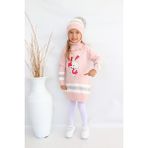 Sevimli Triko,kazak,bere,boyunluk,kışlık,elbise,kız Çocuk,takım - 5 Yaş - 01P-Pembe