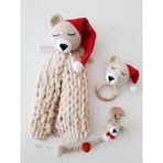 Sevimli Uykucu Ayıcık Yeni Doğan Seti Amigurumi Organik Oyuncak