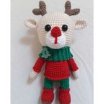 Sevimli Yılbaşı Geyiği Amigurumi Organik Oyuncak