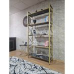 Sevinç Mobilya Gold Boyalı Kitaplık - 5 Raflı Suntalem Lüks Kitaplık - Çok Renkli