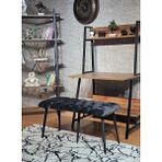 Sevinç Mobilya Siyah Ayaklı Puf Bench, Antre Hol, Bench, Puf Metal Ayak - Füme