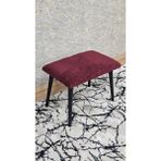 Sevinç Mobilya Siyah Metal Puf Bench Bench Tabure Antre Puf Becnh Tedyy Puf - Bordo