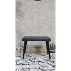 Sevinç Mobilya Siyah Metal Puf Bench Bench Tabure Antre Puf Becnh Tedyy Puf - Füme