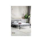 Sevinse Home Çift Kişilik Ferforje Metal Karyola Modern Tasarım 160 x 200 cm Siyah Renk Dayanıklı Yapı