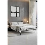 Sevinse Home Çift Kişilik Ferforje Metal Karyola Siyah