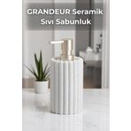 Sevinse Home GRANDEUR Seramik Sıvı Sabunluk Ekru