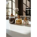 Sevinse Home NUA Üçlü Akasya Vakumlu Kapaklı Kavanoz Seti ( 950 - 700 - 500 mL )