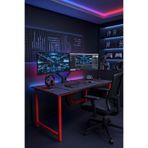 Sevinse Home TITAN Bilgisayar Oyuncu Masası, Metal Gaming Desk, 120 x 60, Antrasit, Kırmızı