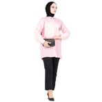 Sevitli Cebi Arı Detaylı Keten Tunik-Pembe