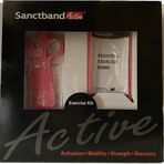 Seviye 1 Pembe Sanctband Active Direnç Bandı 3'ü 1 Arada Egzersiz Kiti Mini Döngü Bandı, Süper Döngü, Egzersiz Fizik Tedavi Kuvvet Antrenmanı Yoga Pilates Germe Esnek Elastik Bant Güçlü Egzersiz