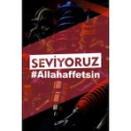Seviyoruz Allahaffetsin 20X7 cm Dekoratif Yazı Jdm Araba-Moto Cam Laptop Etiket Hologram Etiket - Beyaz