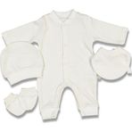 Sevnur Baby 50 Cm Prematüre Bebek Beyaz Renk 5 Parça Hastane Çıkışı 90392