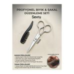 SEVRU Profesyonel Sakal Bıyık Kaş Kesme Makası Seti İnce Uçlu