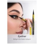 SEVRU Siyah Fırça Kalem Eyeliner, Profesyonel Suya Dayanıklı, Akmaz Eyeliner Kalem)